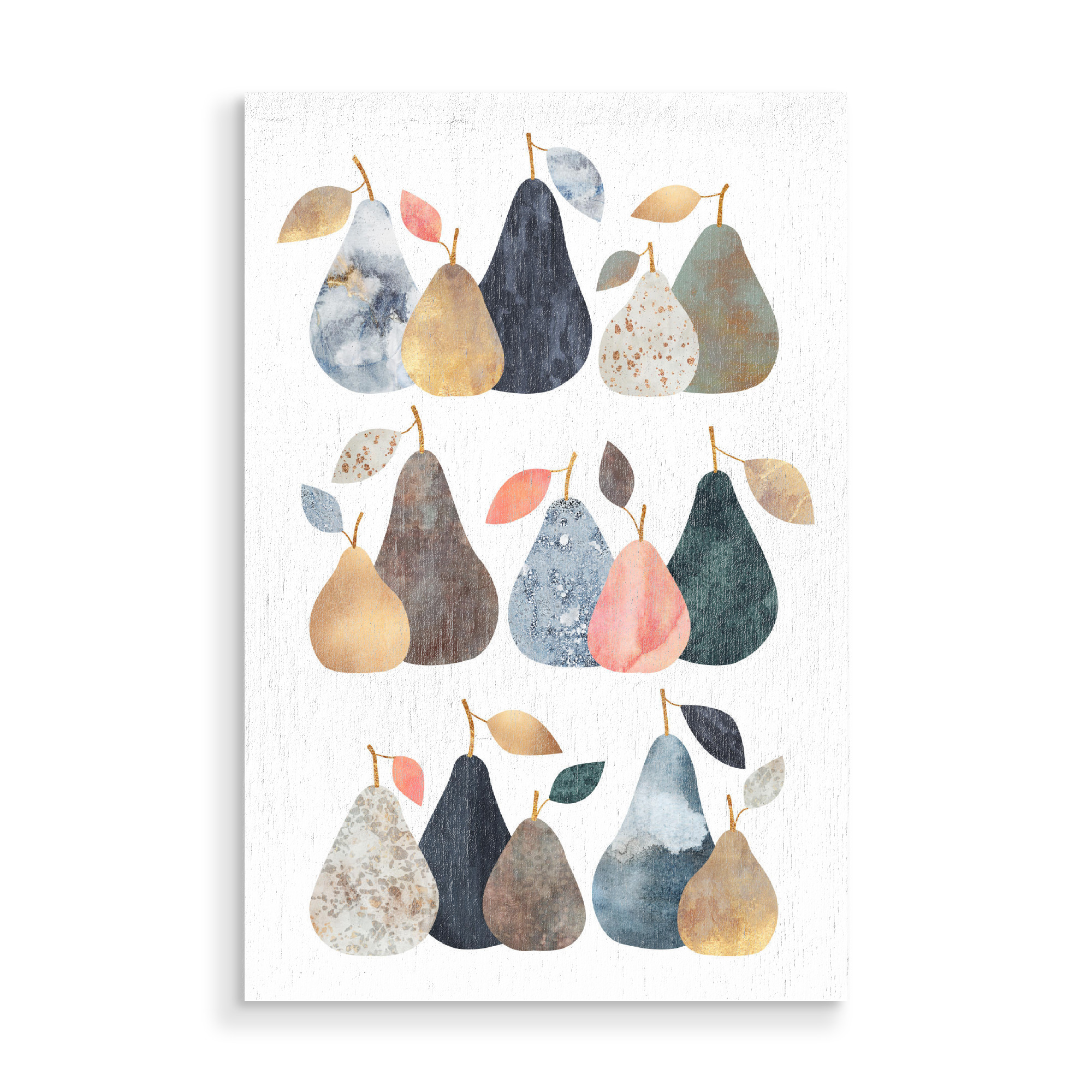 Holzbild "Colorful Pears" artboxONE - Essen & Trinken / Obst & Gemüse - Pear,Pears,Fruit,Kitchen,Nature