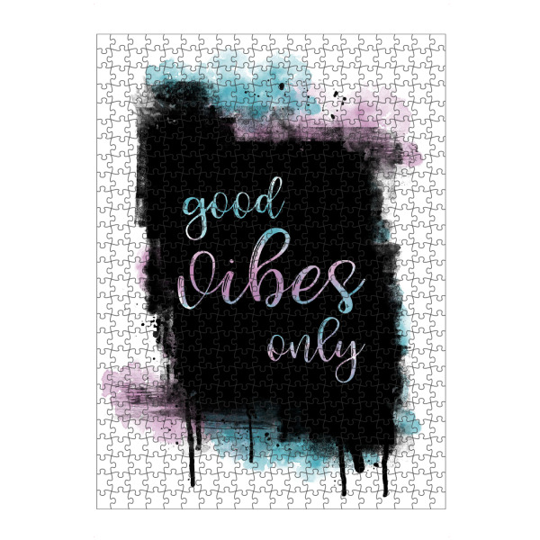 Puzzle Ravensburger "Textkunst GOOD VIBES ONLY" artboxONE - Typografie - Spruch,Modern,Positive energie - Bild spruch