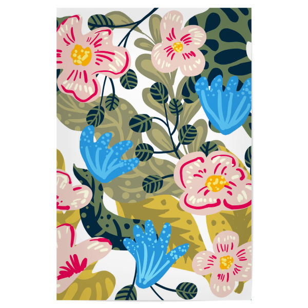 Poster "Aksa Design" artboxONE - Floral - Whimsical,Floral,Nature,Flowers,Botanical,Blossom,Bloom,Blush,Leaves