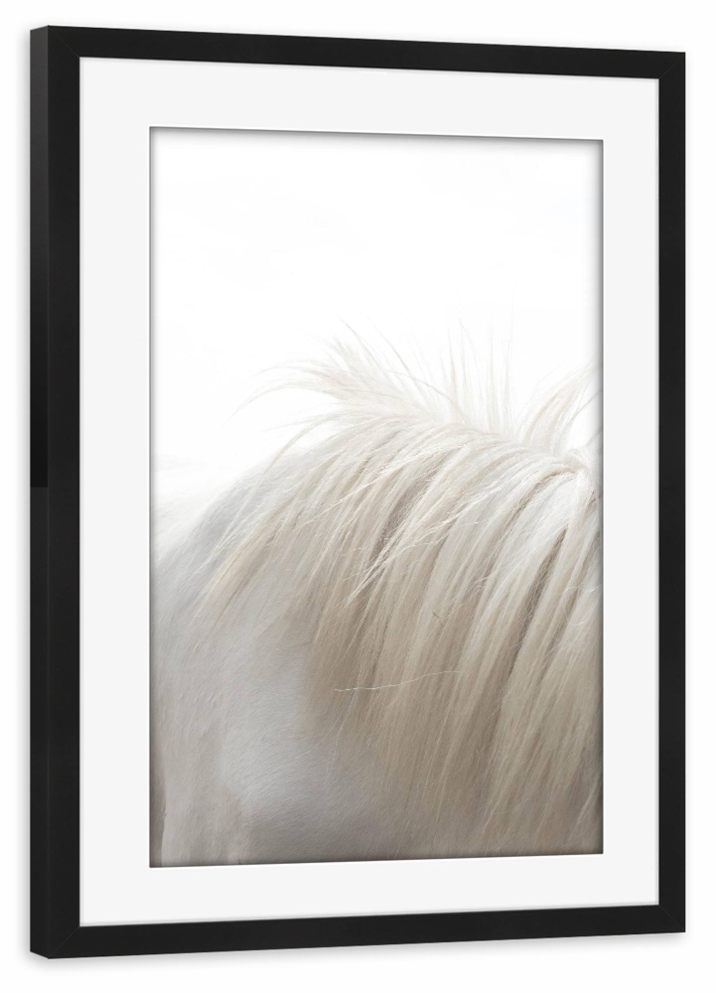 Poster mit Rahmen schwarz "Horses Mane" artboxONE - Tiere