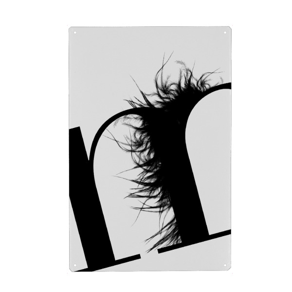 Holzbild "Flying Letter-M" artboxONE - Schwarzweiß,Buchstaben,Buchstaben / M