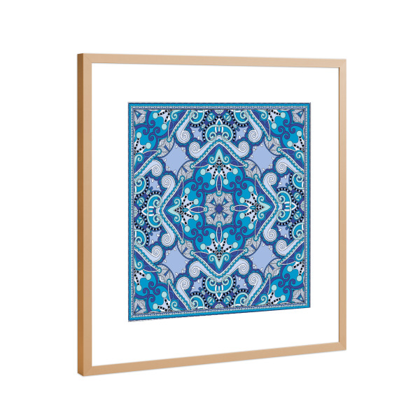 Poster mit Rahmen Kupfer "Scarf print Oriental" artboxONE - Abstrakt - Boho,Festival,Ethno,Oriental,Scarfprint,Scarf