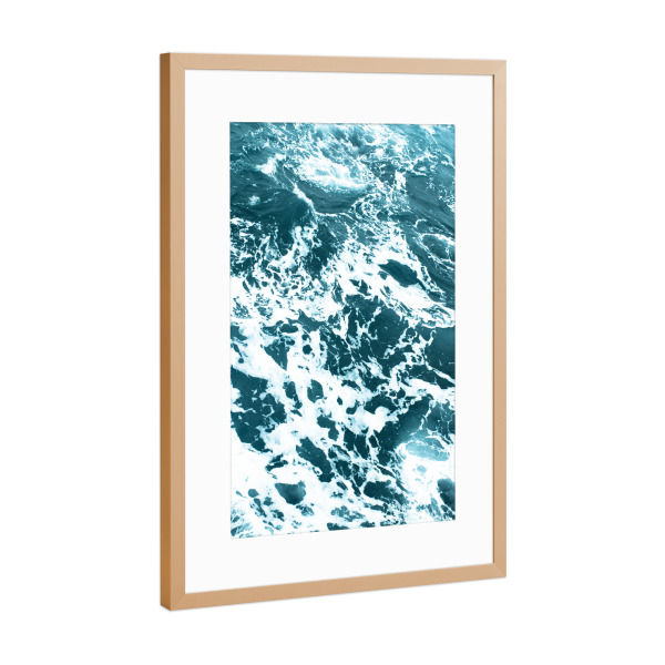 Poster mit Rahmen Kupfer "Blue Ocean Sea" artboxONE - Reise / Strand und Meer