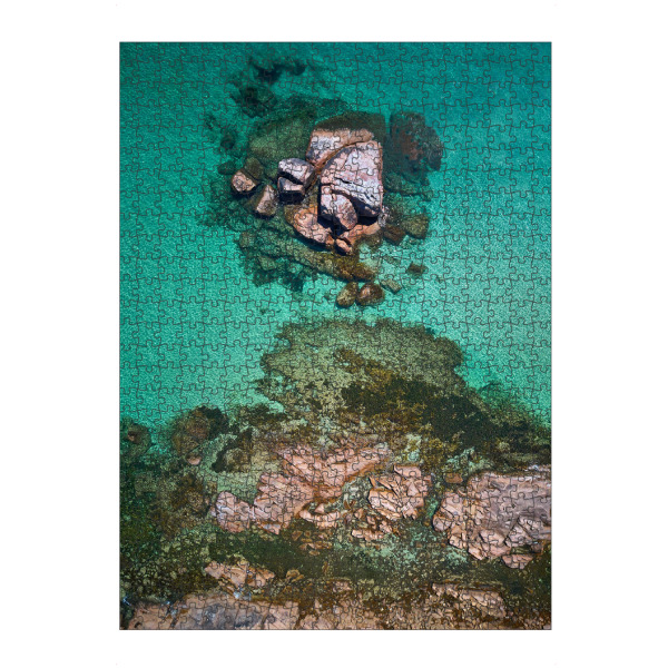 Puzzle Ravensburger "Eagle Bay" artboxONE - Reise / Strand und Meer - Strand,Türkis,Meer,Reisen,Australien,Reef,Drohne - Bild strand