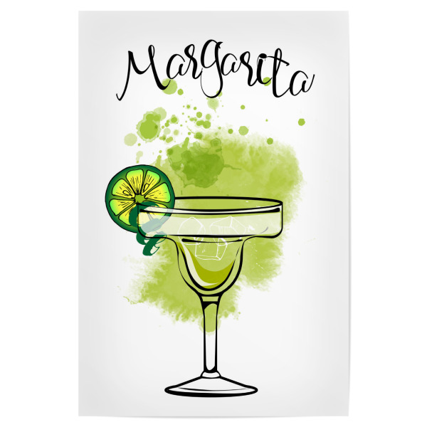 Poster 30x20 cm "Margarita" artboxONE - Essen & Trinken / Alkohol - Margarita,Cocktail,Illustration,Watercolor,Alcohol,Glass