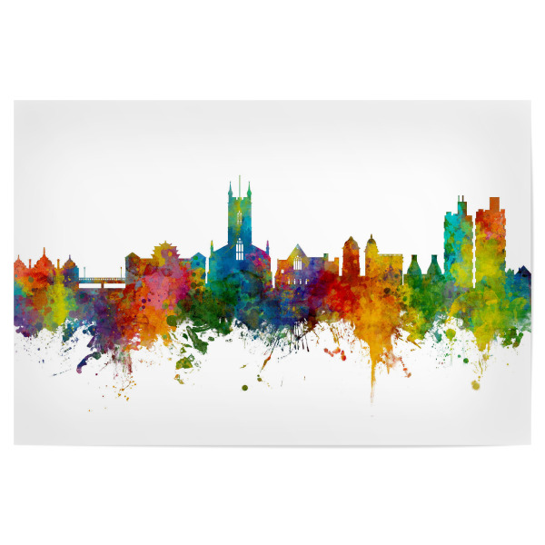 Poster 30x20 cm "Stoke-on-Trent England Skyline" artboxONE - Städte - Stoke-on-trent,Skyline,England