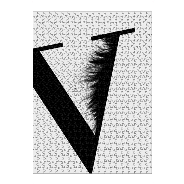 Puzzle Ravensburger "Flying Letter-V" artboxONE - Schwarzweiß,Buchstaben,Buchstaben / V