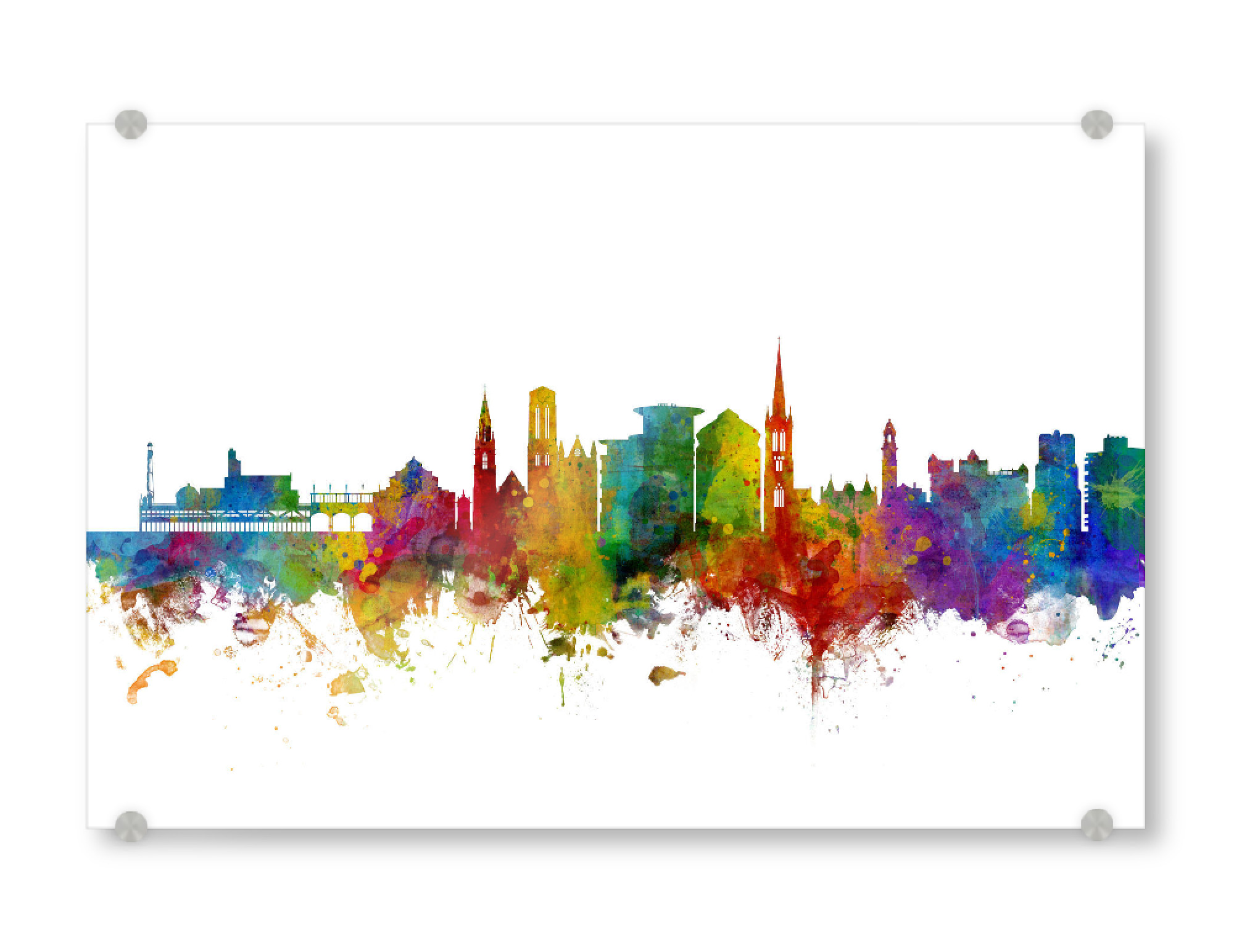 Acrylglasbild "Bournemouth Skyline England" artboxONE - Städte - Bournemouth,England