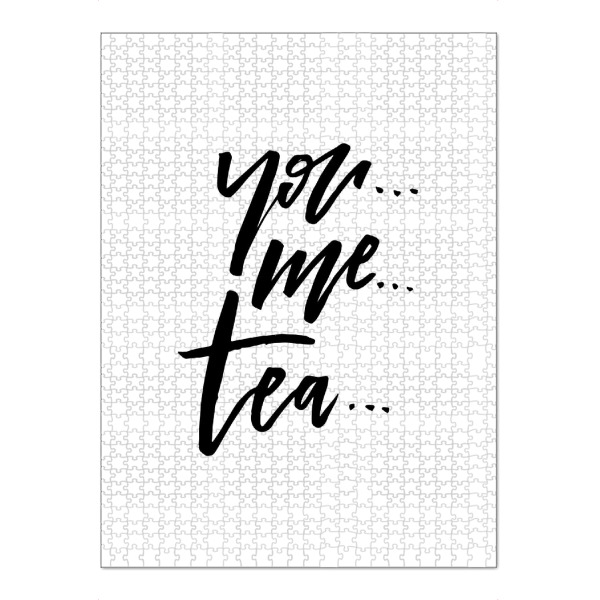 Puzzle Ravensburger "You Me Tea - Lettering Quote" artboxONE - Schwarzweiß,Liebe - Love,Couple,Tea - Bild love