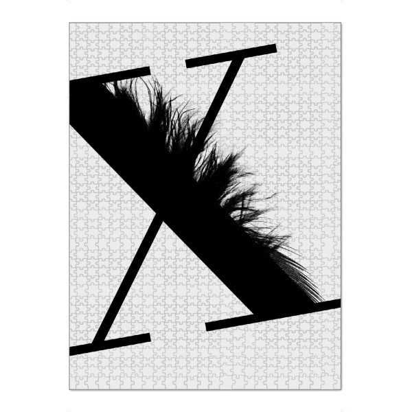 Puzzle Ravensburger "Flying Letter-X" artboxONE - Schwarzweiß,Buchstaben,Buchstaben / X