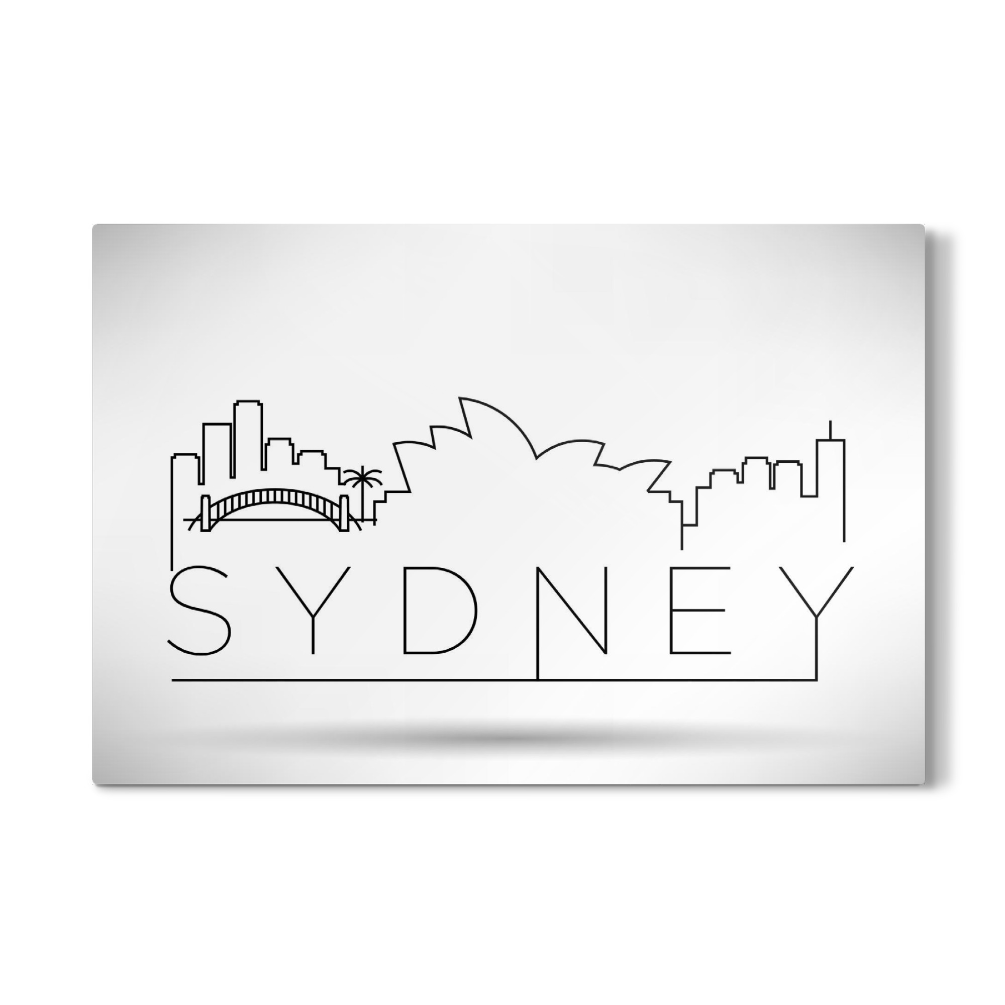 Galerie-Print "Minimal Sydney Skyline Design" 75x50 cm artboxONE