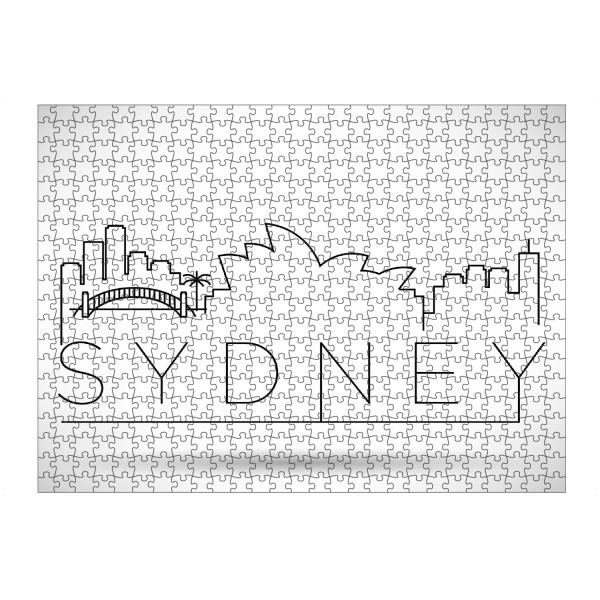 artboxONE Puzzle "Minimal Sydney Skyline Design" artboxONE - Städte,Schwarzweiß - Sydney,Australia,Skyline - Bild sydney