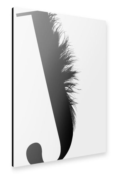 Alu-Dibond "Flying Letter -J" 30x20 cm artboxONE