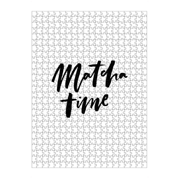 Puzzle Ravensburger "Matcha Time - Handwritten Quote" artboxONE - Essen & Trinken,Schwarzweiß - Tea,Lettering - Bild tea