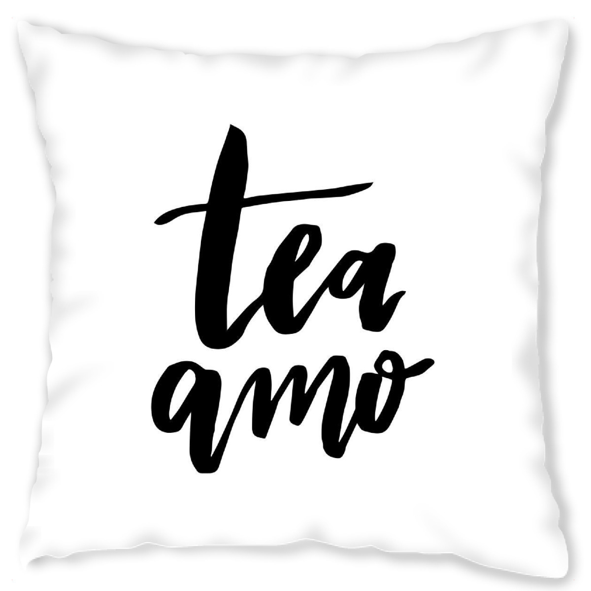 Design-Kissen "Tea Amo" artboxONE - Typografie,Schwarzweiߟ,Liebe - Ti amo,Love,Quote