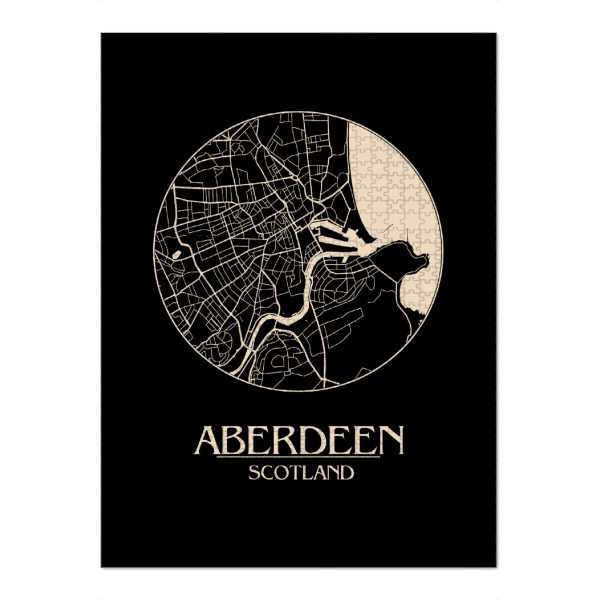 Puzzle Ravensburger "Aberdeen Scotland Map" artboxONE - Städte,Kartografie - Map,Aberdeen,Scotland - Bild map
