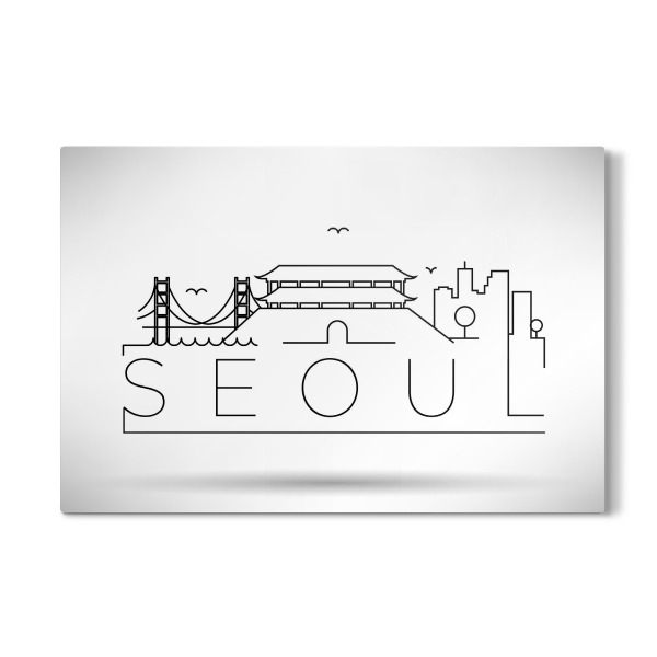Galerie-Print "Minimal Seoul Skyline Design" 30x20 cm artboxONE