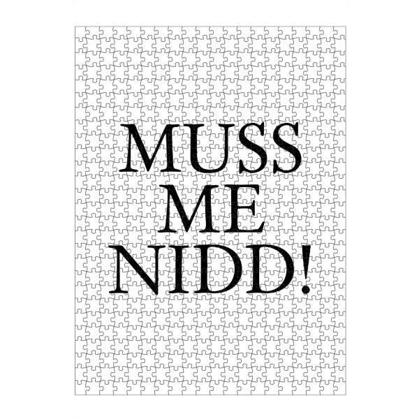 artboxONE Puzzle "Muss me nidd! Hessenbild" artboxONE - Typografie,Schwarzweiß