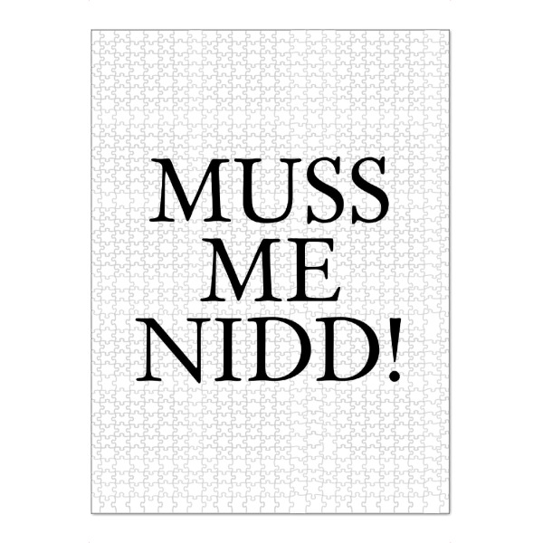 Puzzle Ravensburger "Muss me nidd! Hessenbild" artboxONE - Typografie,Schwarzweiß