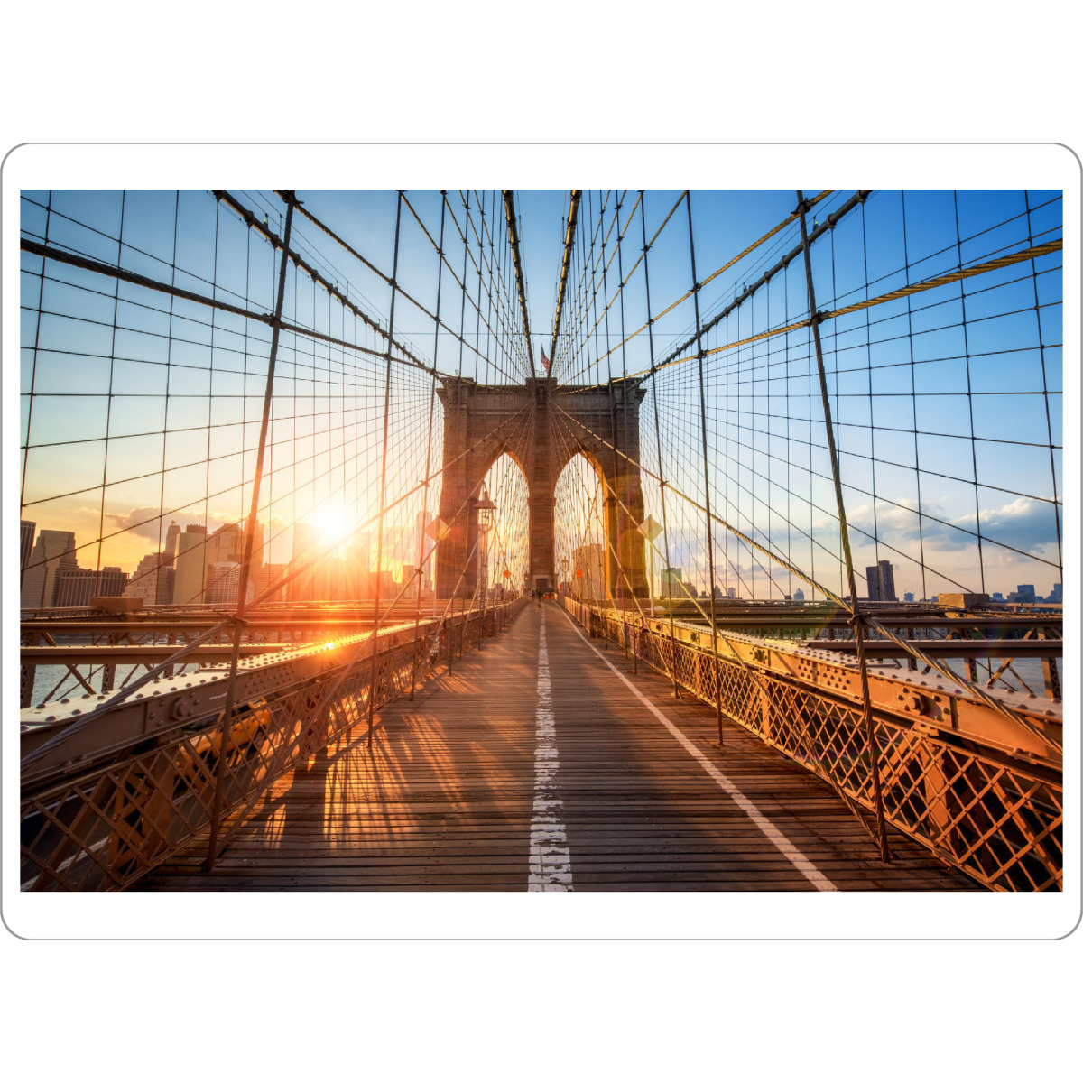 Tischset "Brooklyn Bridge in New York City" artboxONE - Städte,Städte / New York,Reise,Architektur