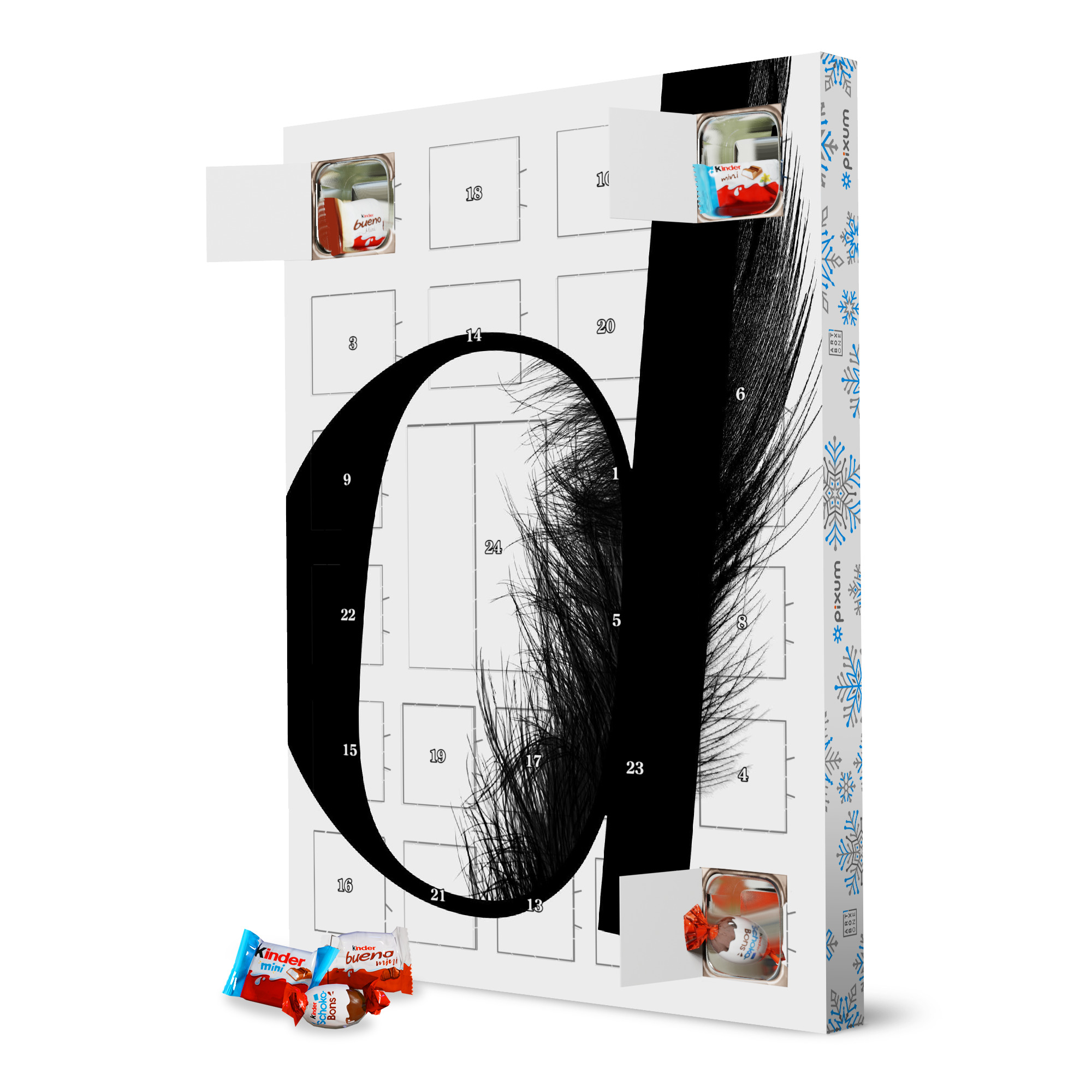 Adventskalender XXL mit Produkten von Kinder Flying Letter "D artboxONE Adventskalender Buchstaben / D