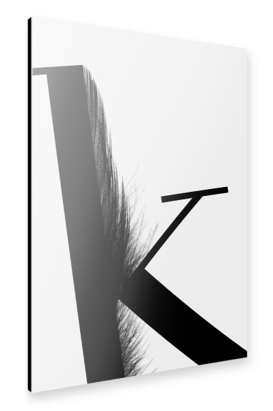 Alu-Dibond "Flying Letter -K" 30x20 cm artboxONE