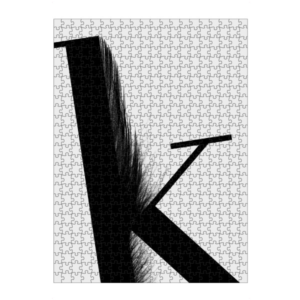 artboxONE Puzzle "Flying Letter -K" artboxONE - Schwarzweiß,Buchstaben,Buchstaben / K - Abc,Alphabet,Feder,K,Buchstabenset-flying6,Buchstabe-k