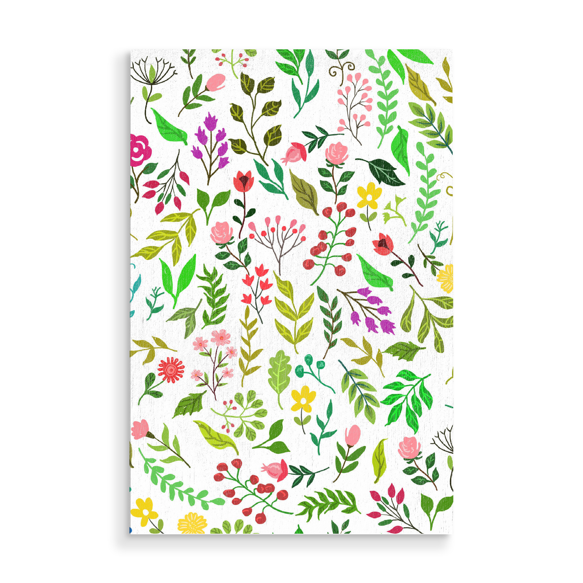 Holzbild "Spring Is Here" artboxONE - Natur - Pattern,Floral,Nature,Spring,Colorful,Botanical,Flowers,Blossom,Exotic,Repeatable,Leaves,Bloom