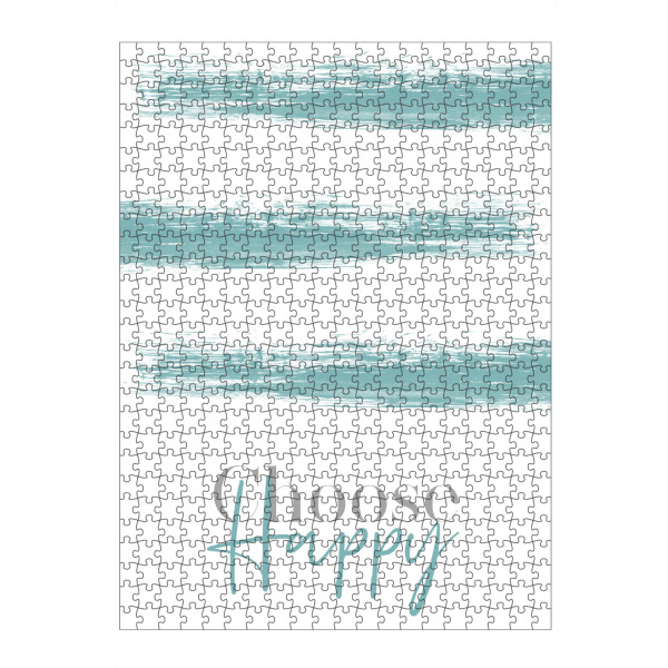 Puzzle Ravensburger "CHOOSE HAPPY - türkis" artboxONE - Typografie - Spruch,Modern,Glücklich - Bild spruch