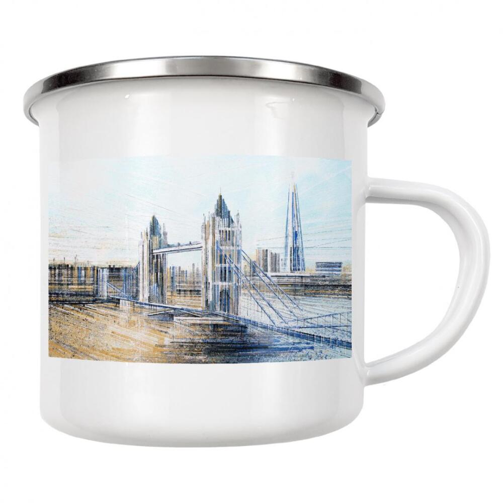 Emaille Tasse "Nachmittag der London Tower Bridge" artboxONE - Städte / London,Architektur - London,Architektur,Stadt