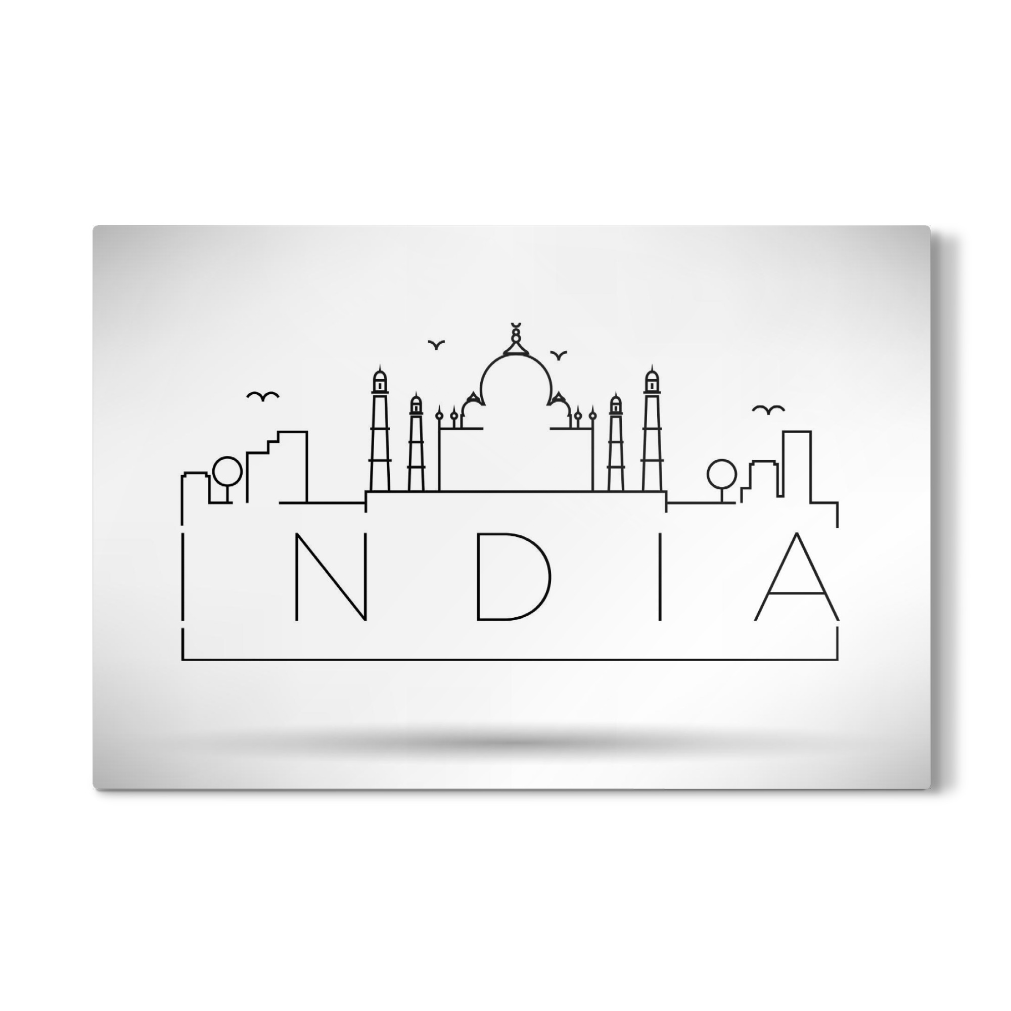 Galerie-Print "Minimal India Skyline Design" 30x20 cm artboxONE