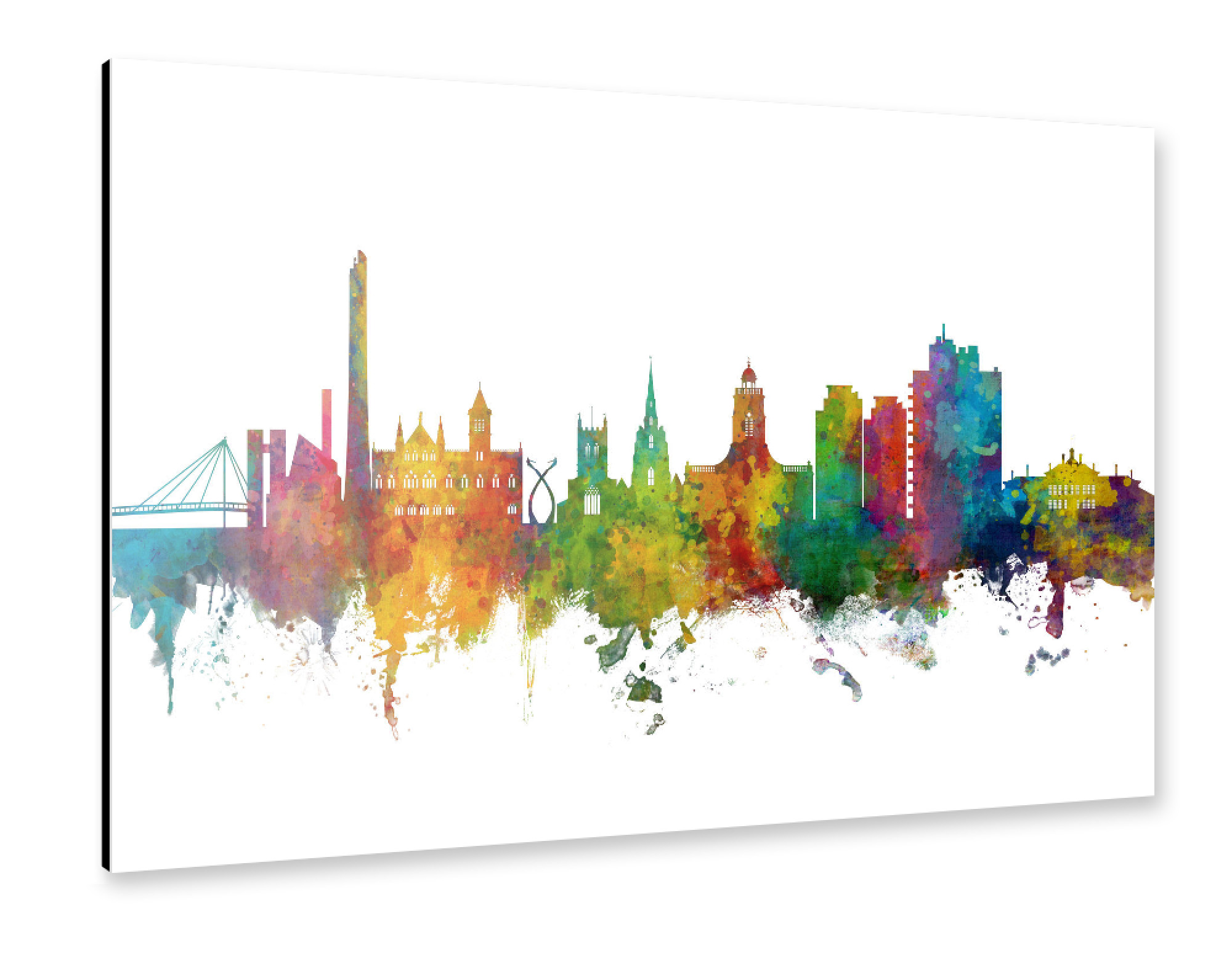 Alu-Dibond "Northampton England Skyline" 30x20 cm artboxONE