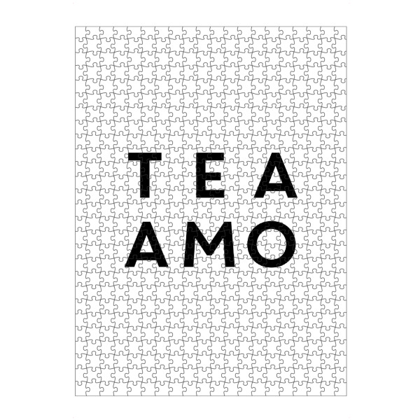 Puzzle Ravensburger "Tea Amo - Typographic Funny Quote" artboxONE - Essen & Trinken,Schwarzweiß - Tea time,Ti amo,Love quote - Bild tea time