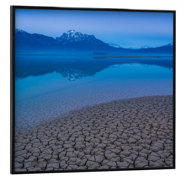 Poster mit schwarzem Rahmen 30x30 cm "Forggensee am Morgen" artboxONE - Natur - Forggensee,Landschaft,Alpen,Allgäu,Bayern,See