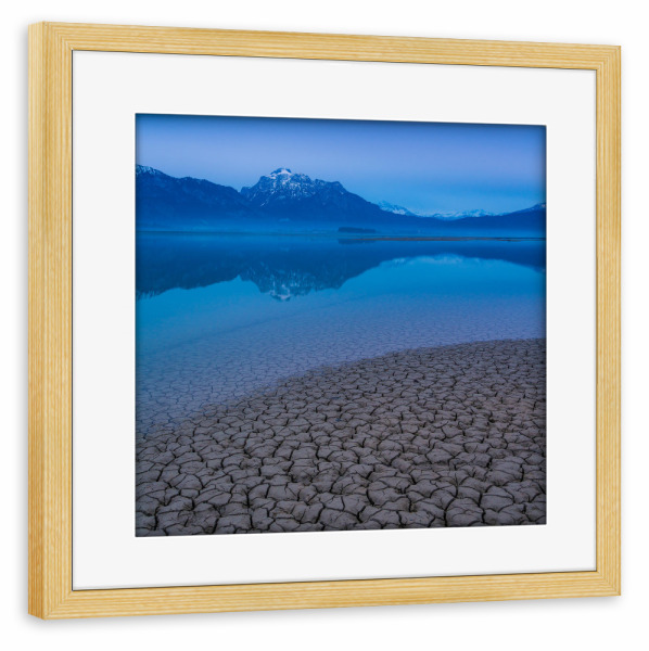 Poster mit Rahmen kiefer "Forggensee am Morgen" artboxONE - Natur - Forggensee,Landschaft,Alpen,Allgäu,Bayern,See