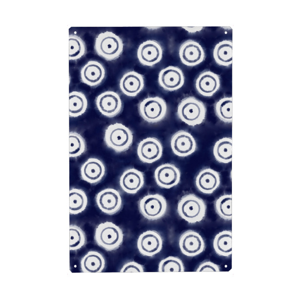 Holzbild "Shibori Rings" artboxONE - Abstrakt - Tie-dye,Indigo,Batik