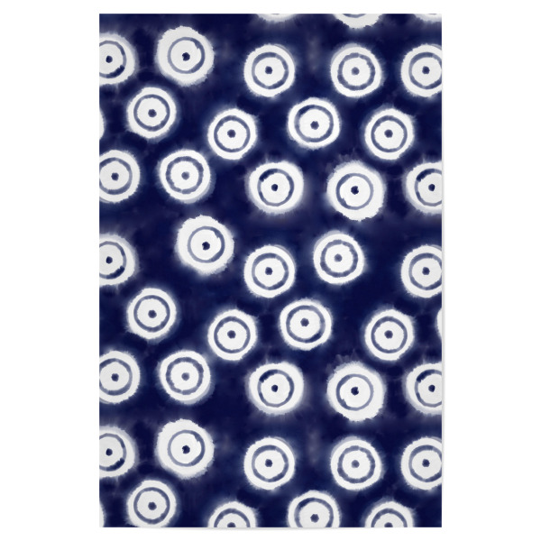 Poster 30x20 cm "Shibori Rings" artboxONE - Abstrakt - Tie-dye,Indigo,Batik