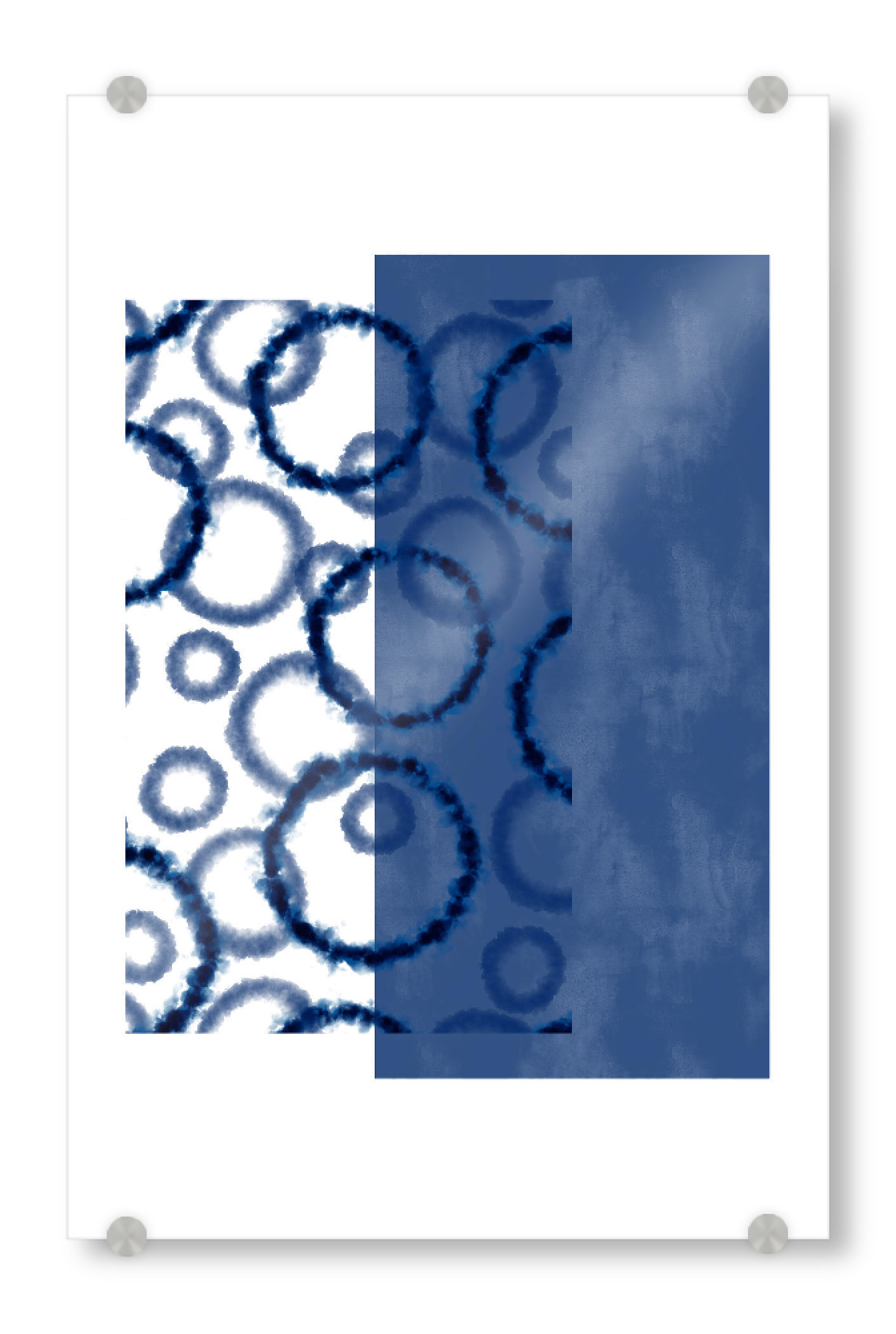 Acrylglasbild "Indigo Water" artboxONE - Abstrakt - Indigo,Shibori,Water