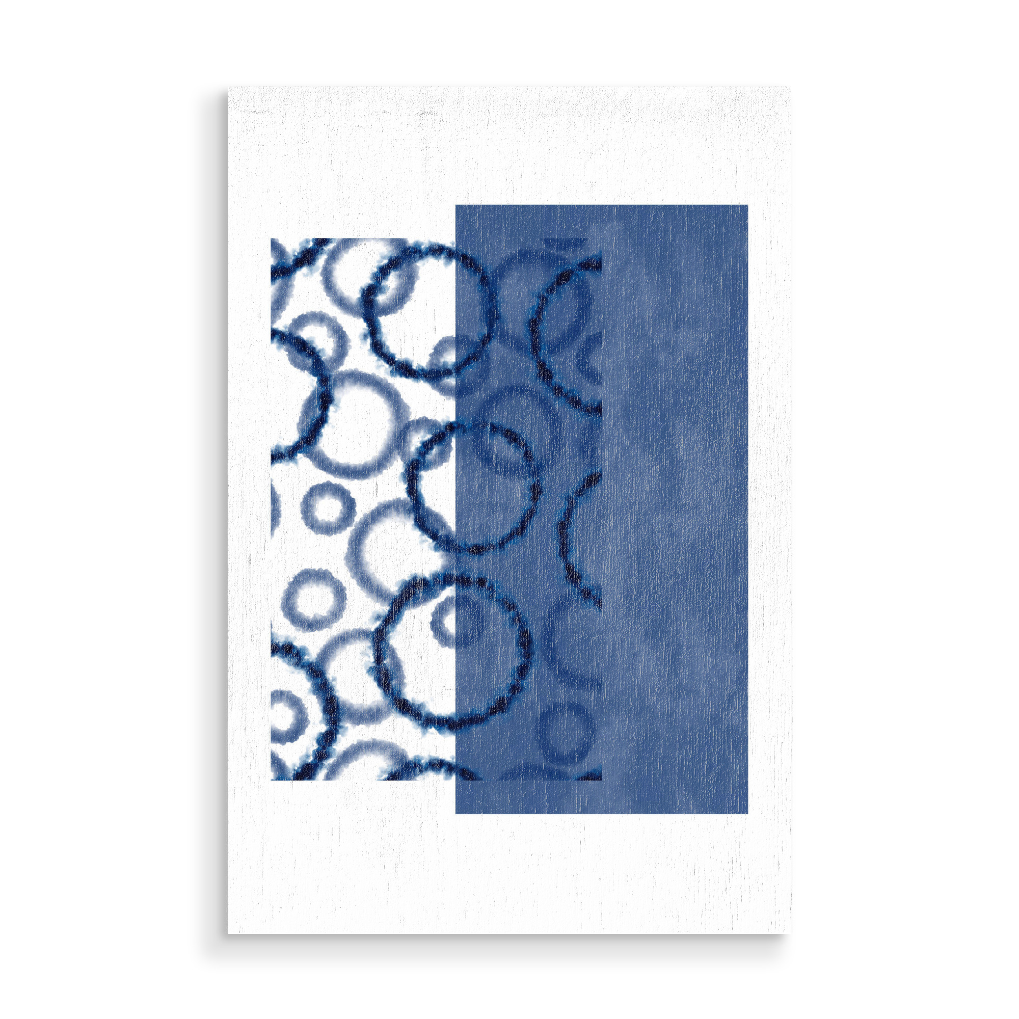 Holzbild "Indigo Water" artboxONE - Abstrakt - Indigo,Shibori,Water