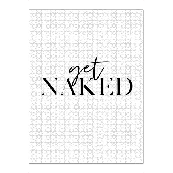 Puzzle Ravensburger "Get Naked Art" artboxONE - Typografie,Schwarzweiß - Get naked,Get,Naked - Bild get naked