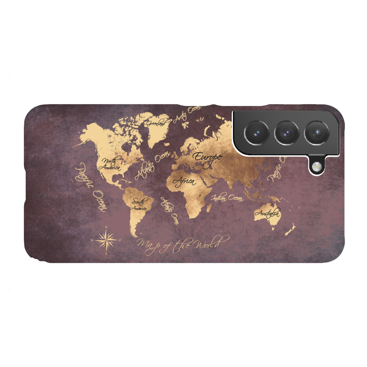 "World map rose brown gold"für Samsung Galaxy - Premium-Case Handyhülle artboxONE