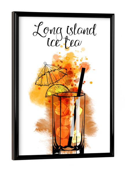 Poster mit schwarzem Rahmen "Long island ice tea cocktail" artboxONE - Essen & Trinken / Alkohol - Long island ice tea,Cocktail,Alcohol