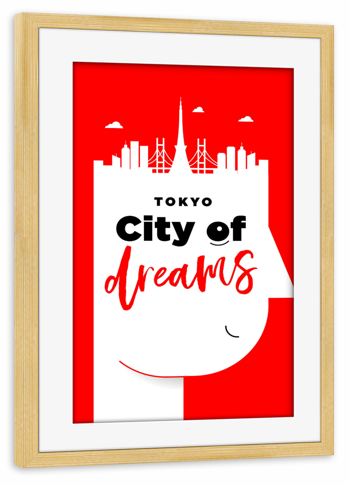 Poster mit Rahmen kiefer "Tokyo City of Dreams" artboxONE - Städte - Tokio,Tokyo,Japan