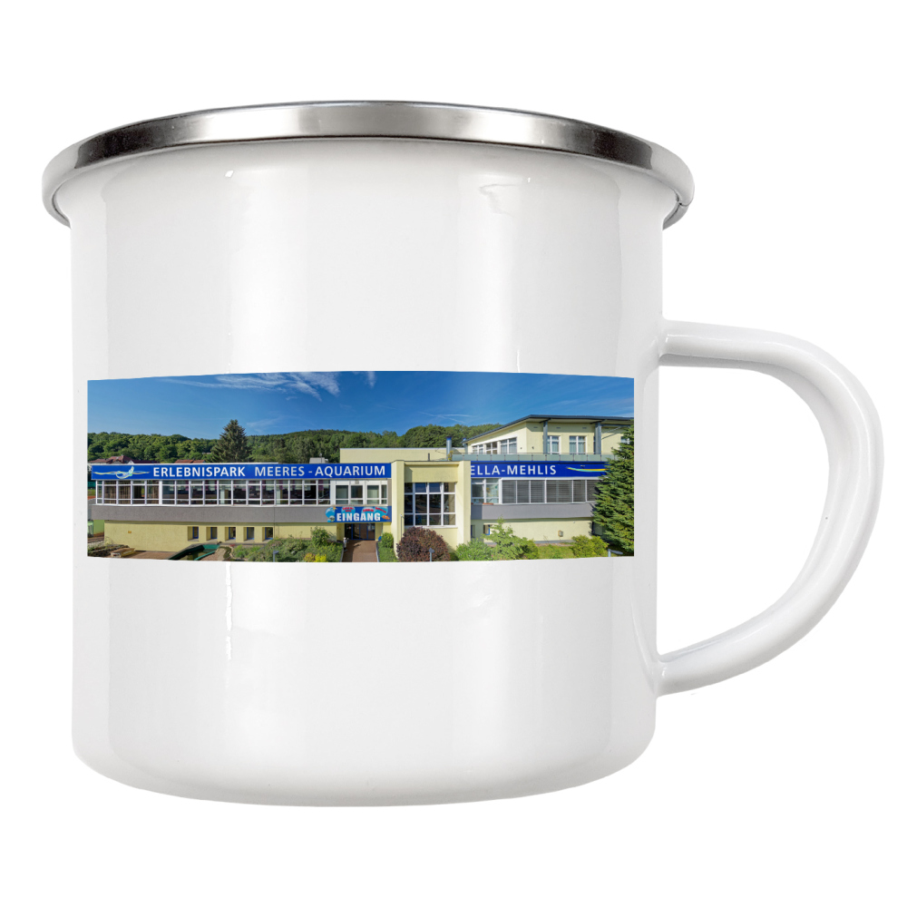 Emaille Tasse "Meeresaquarium Zella-Mehlis - Pano" artboxONE - Städte,Natur,Reise,Architektur,Städte / Weitere