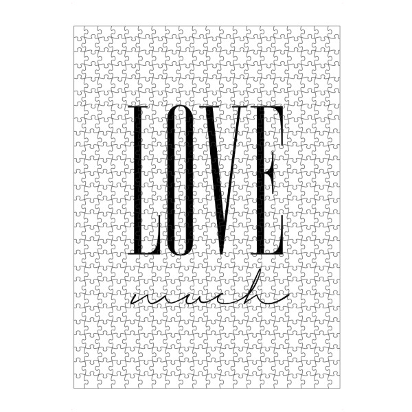 Puzzle Ravensburger "Love Much Typography" artboxONE - Typografie,Schwarzweiß,Liebe - Liebe,Love,Much - Bild liebe
