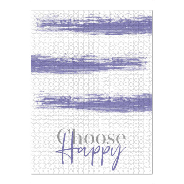 Puzzle Ravensburger "CHOOSE HAPPY - lila" artboxONE - Typografie - Glücklich - Bild glücklich