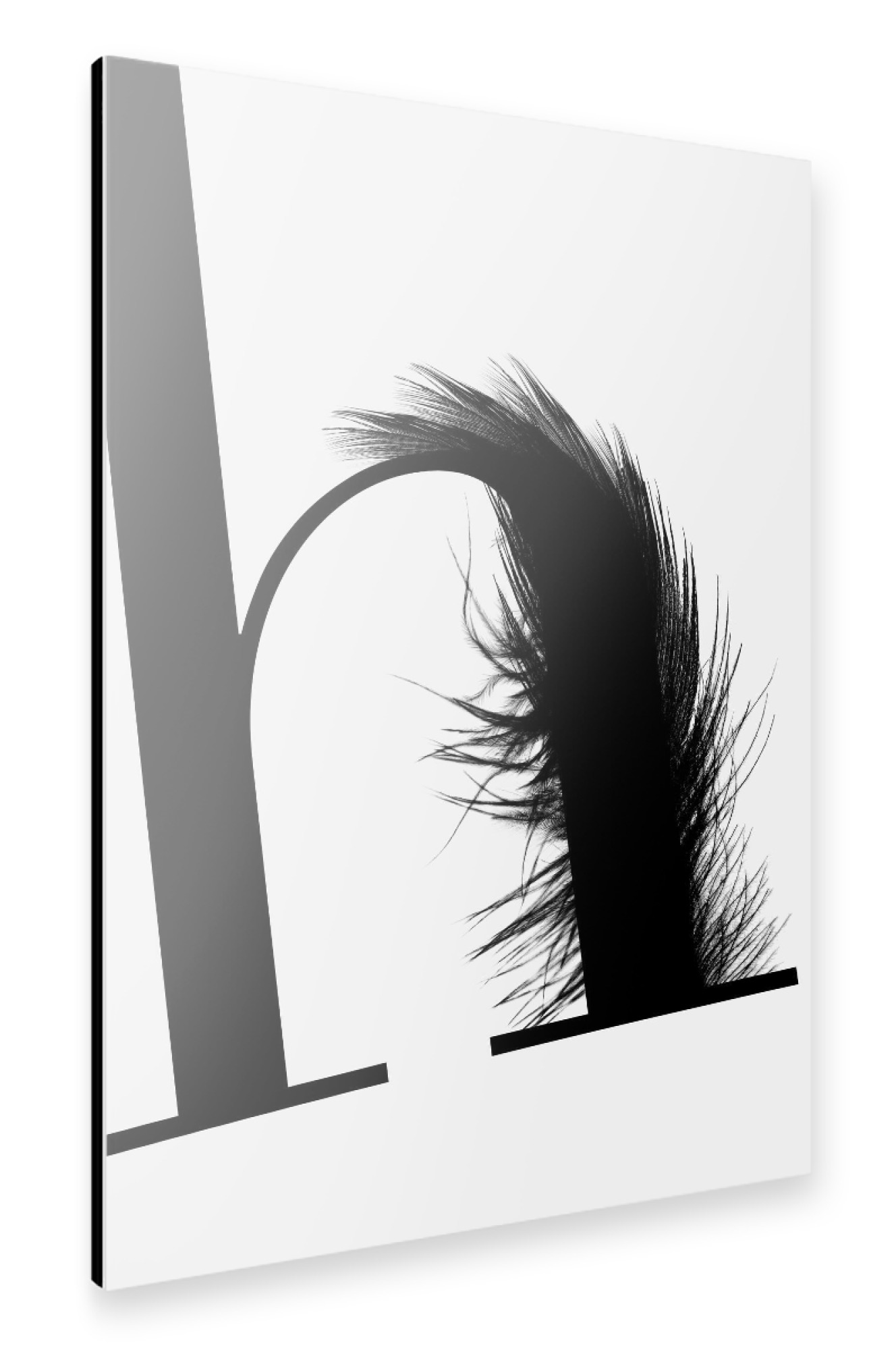 Alu-Dibond "Flying Letter -H" 75x50 cm artboxONE