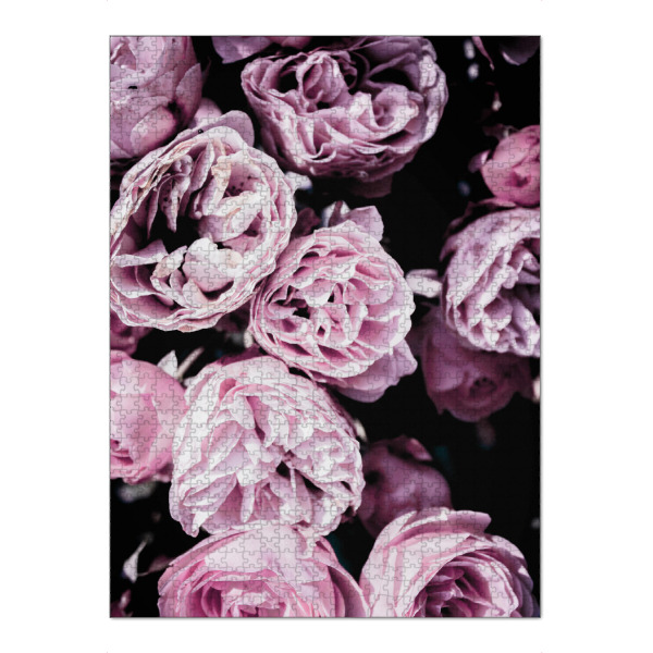Puzzle Ravensburger "Pink Flowers "Three" artboxONE - Floral
