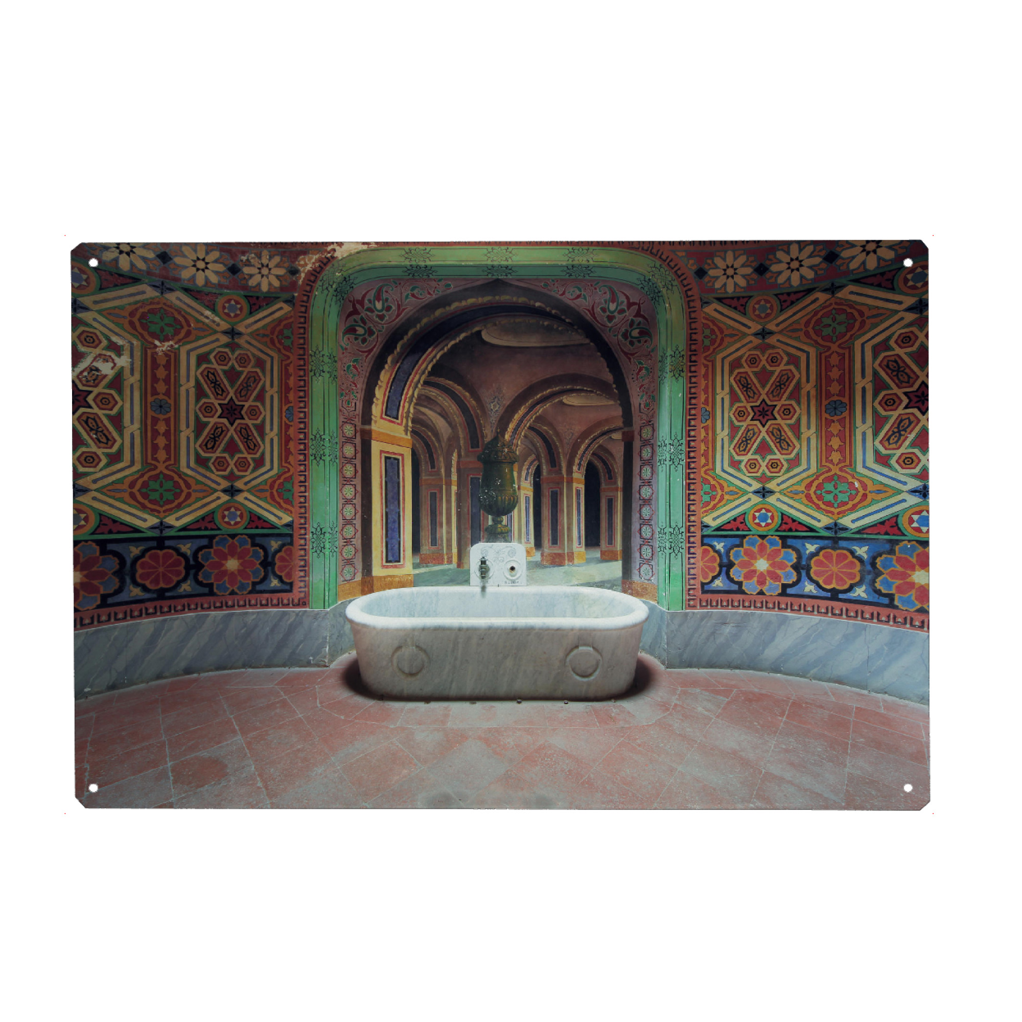Metall Poster "Bathroom Dreams" artboxONE - Architektur - Lost places,Lost,Place,Architektur,Badezimmer - Blechschild