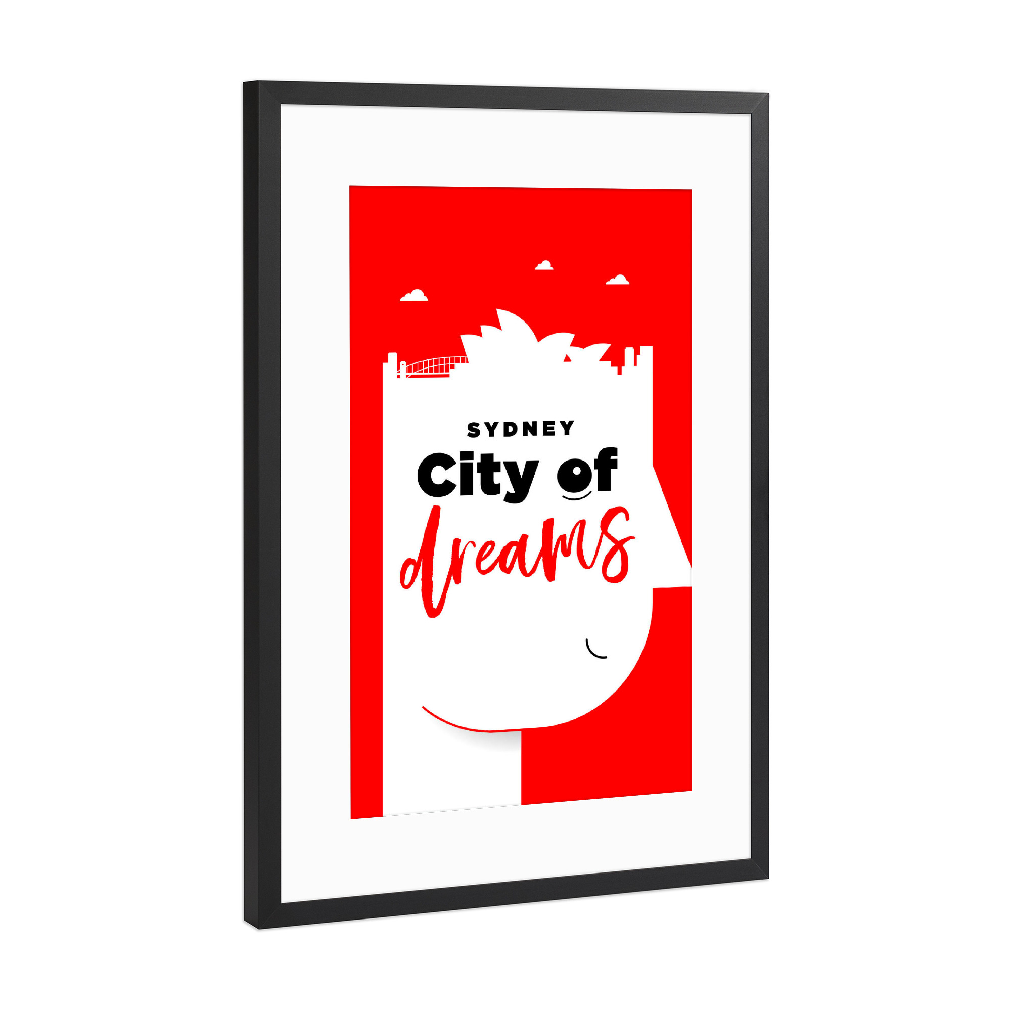 Poster mit Rahmen Schwarz (Metallic) "Sydney City of Dreams" artboxONE - Städte - City,Skyline,Sydney,Australia